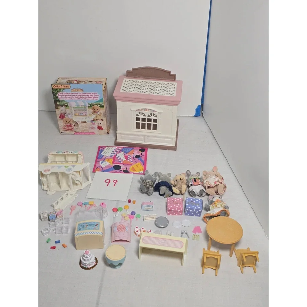 Calico Critters Sylvanian Family Village Cake Shop Epoch Rabbits Accessorized